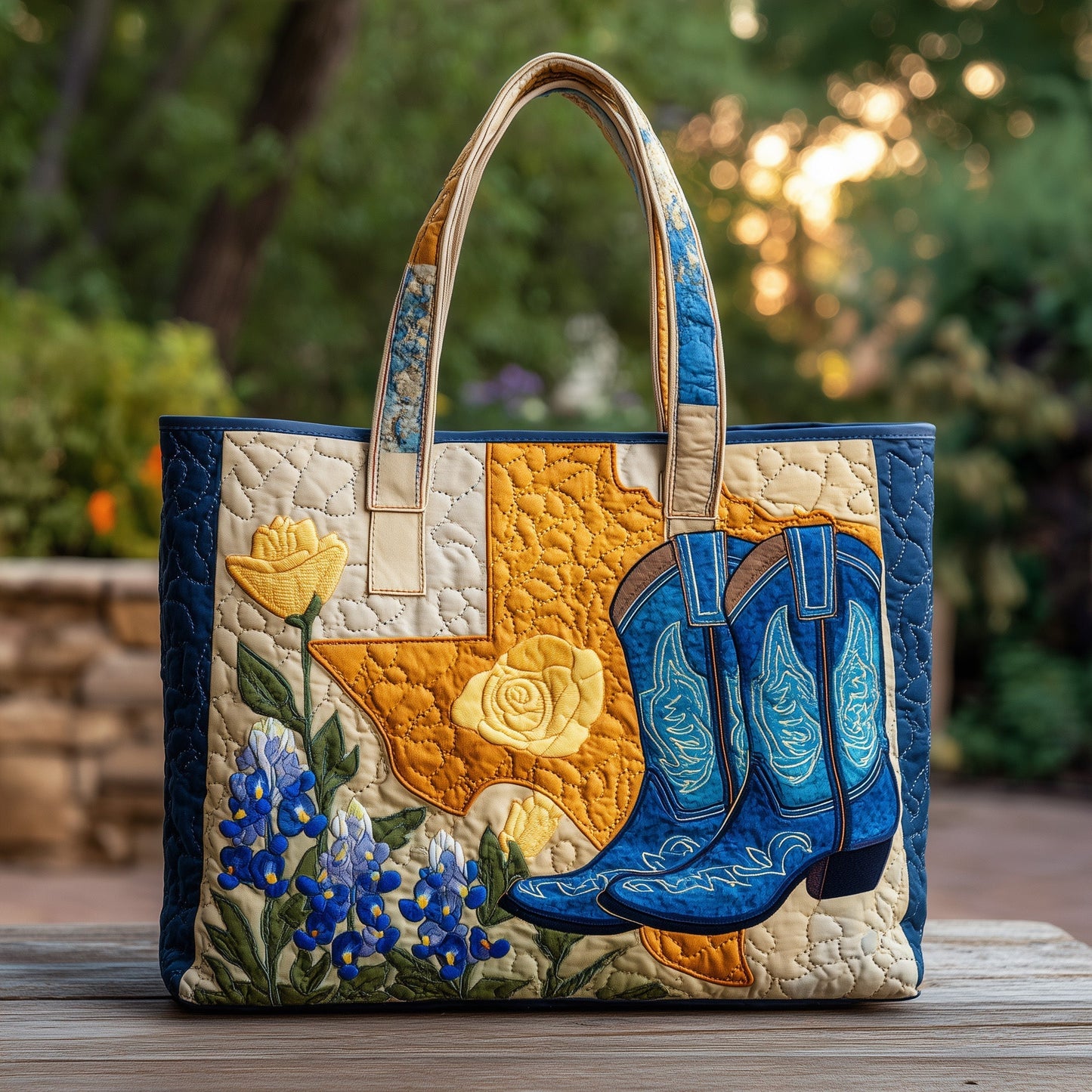 Texas Spirit Quilted Tote Bag