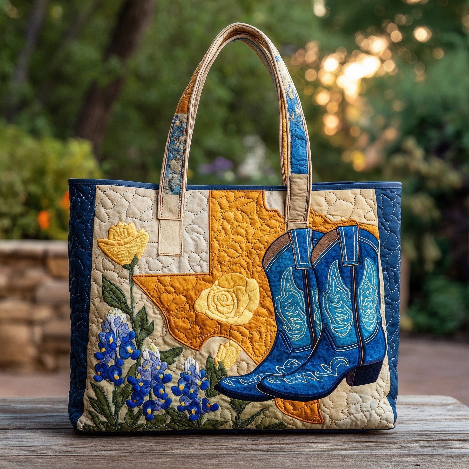 Texas Spirit Quilted Tote Bag