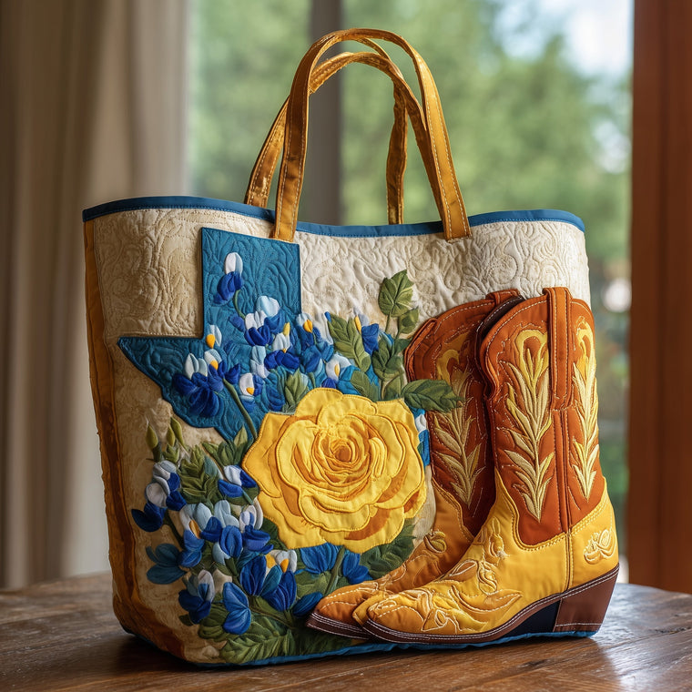 Everyday Texas Rose Quilted Tote