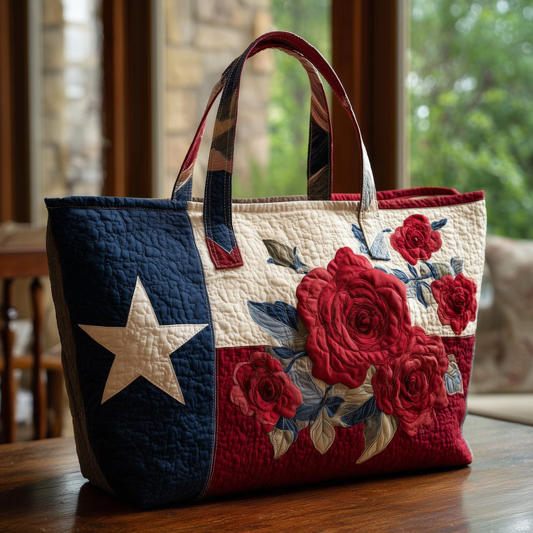 Texas Star Quilted Tote Bag