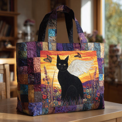 The Sunrise Cat Quilted Tote