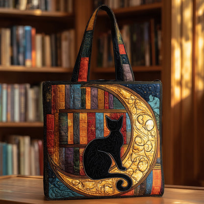 Black Cat Moon Books Quilted Tote