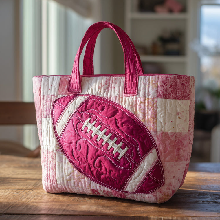 Everyday American Football Quilted Tote