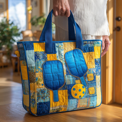 The Pickleball Charm Quilted Tote