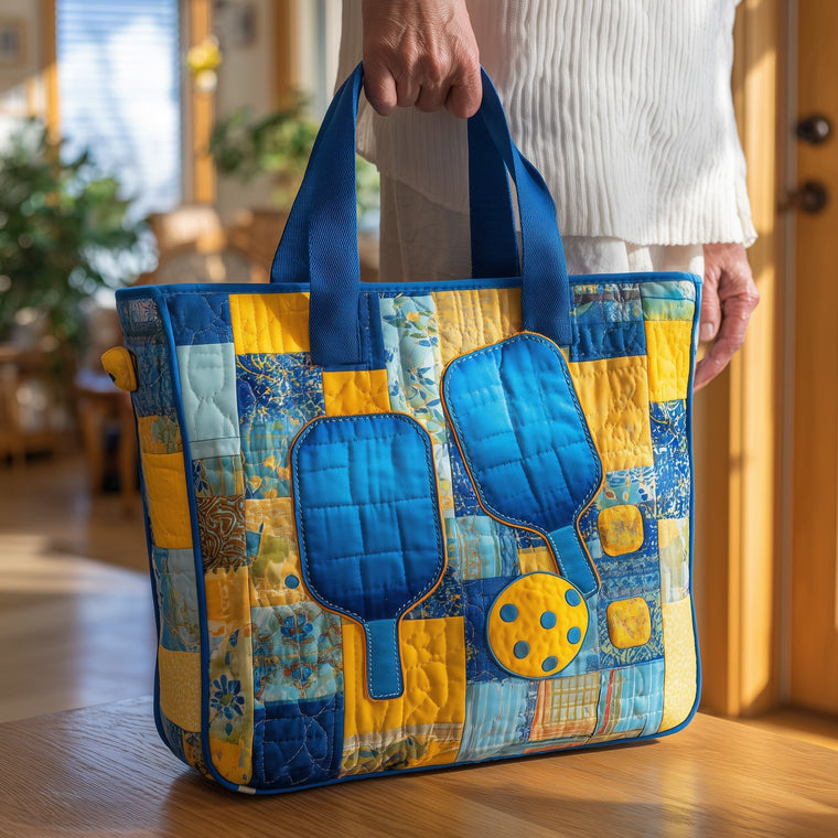 The Pickleball Charm Quilted Tote