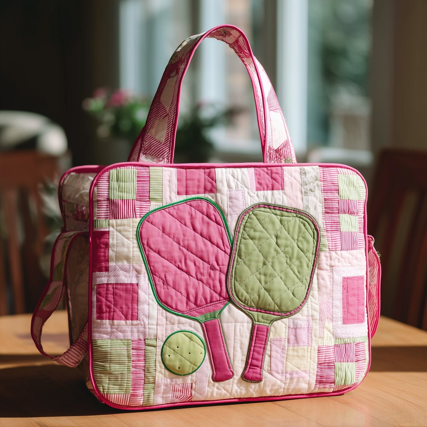 Everyday Pickleball Quilted Tote Bag