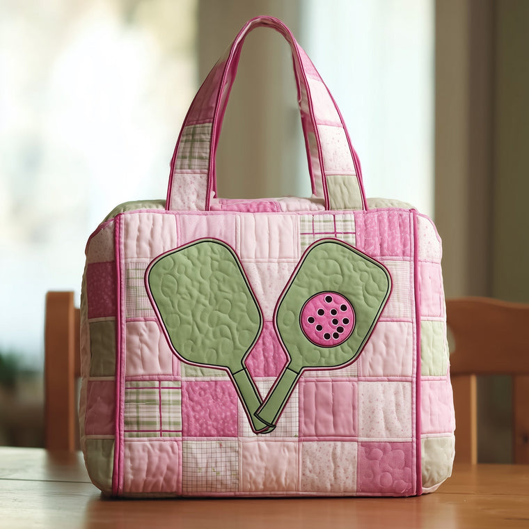 Everyday Pickleball Paddles Quilted Tote