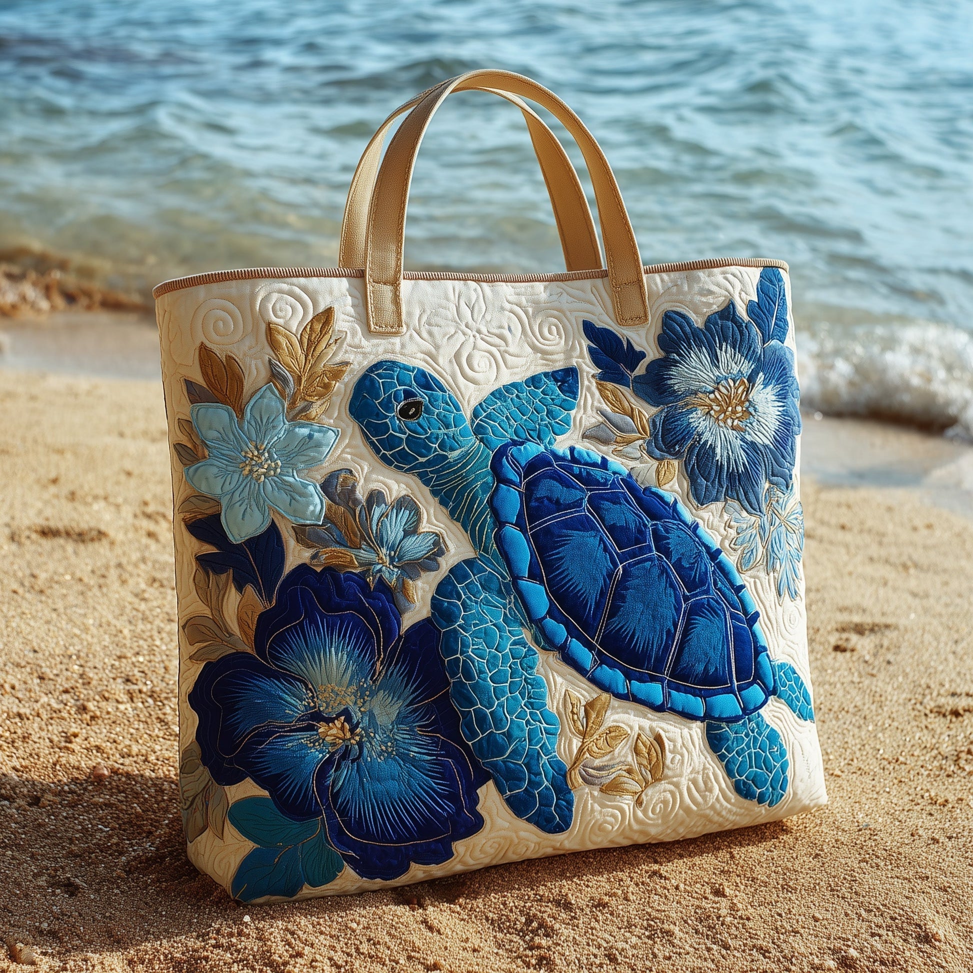 Everyday Turtle Quilted Tote Bag