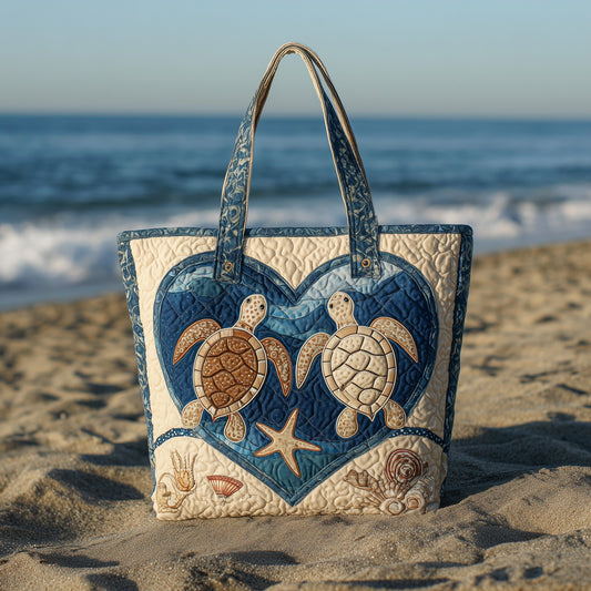 The Turtle Pair Quilted Tote