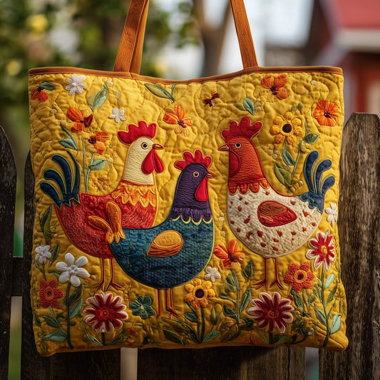 The Farmhouse Chicken Quilted Tote 4217
