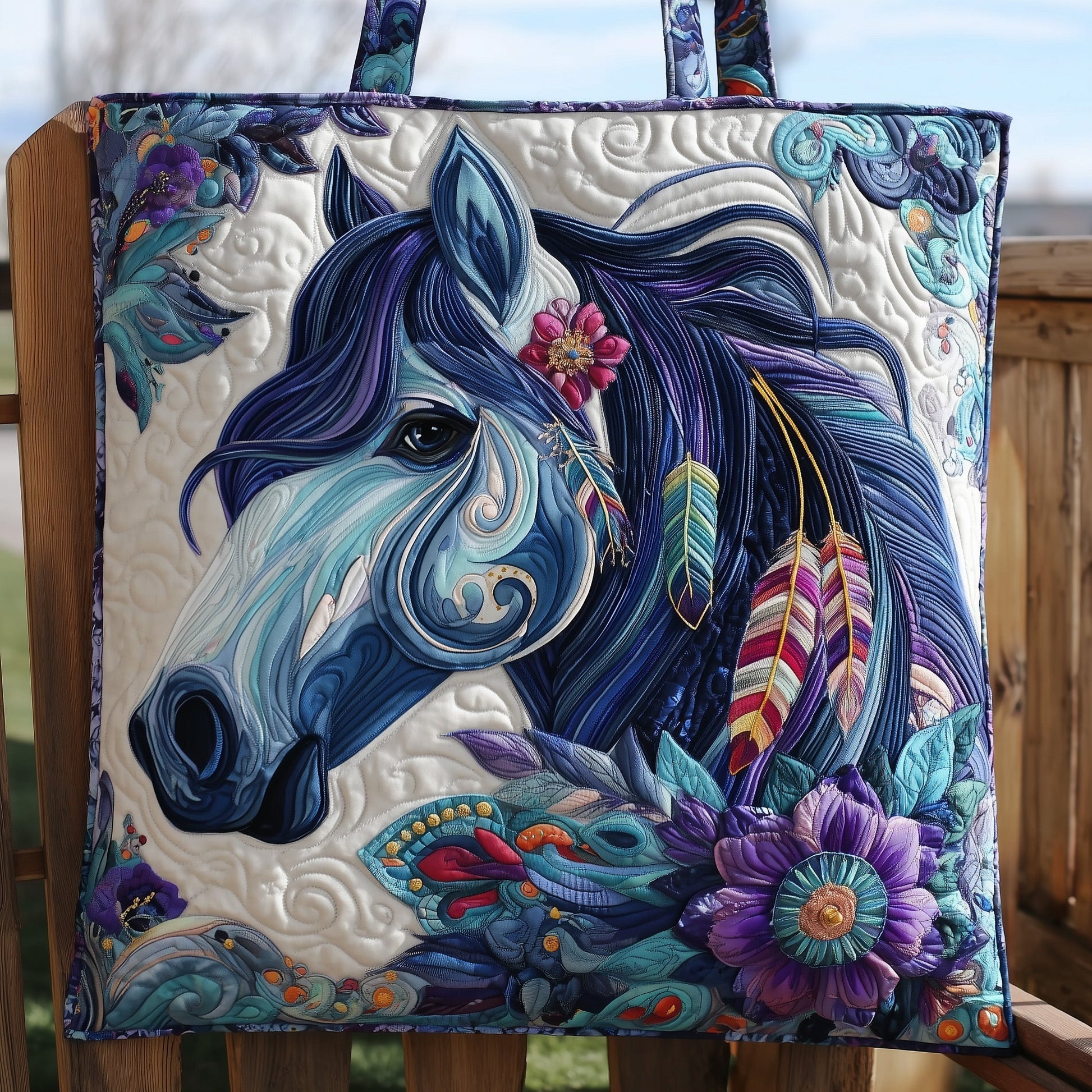 The Dreamy Horse Quilted Tote