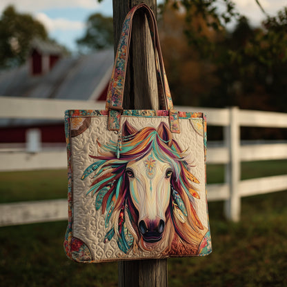 The Vibrant Horse Quilted Tote 4225