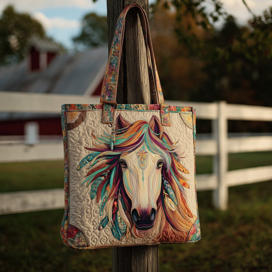 The Vibrant Horse Quilted Tote 4225
