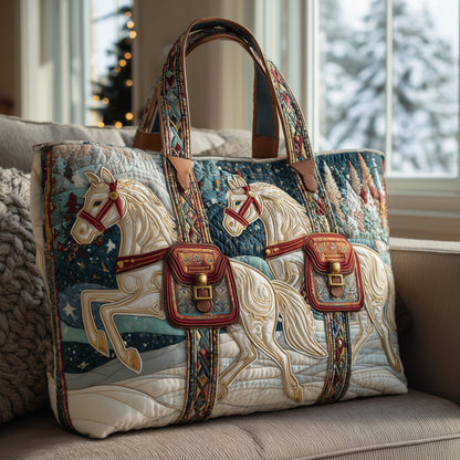 The Winter Horse Quilted Tote