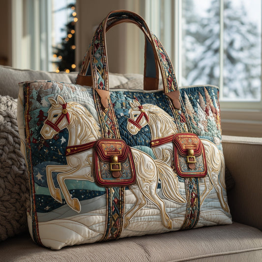 The Winter Horse Quilted Tote