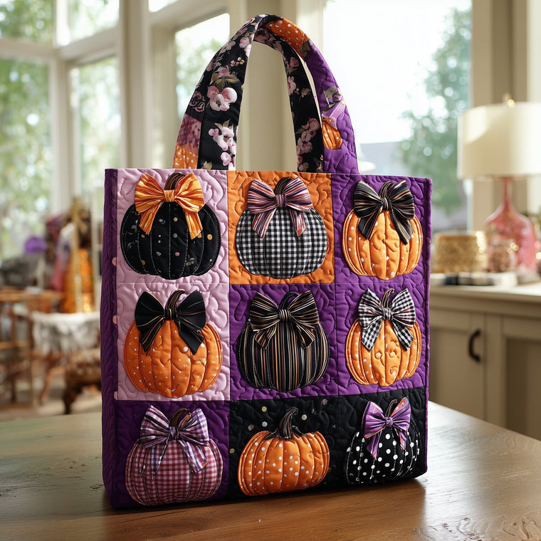The Autumn Pumpkin Quilted Tote 4247