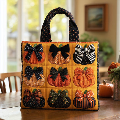 Everyday Fall Pumpkin Quilted Tote