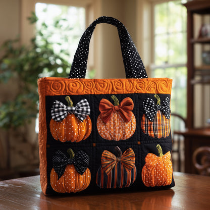 The Festive Pumpkin Quilted Tote 4252