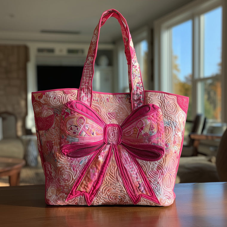 Everyday Pink Bow Tote Bag
