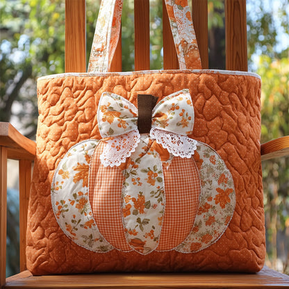 The Lace Pumpkin Quilted Tote 4265