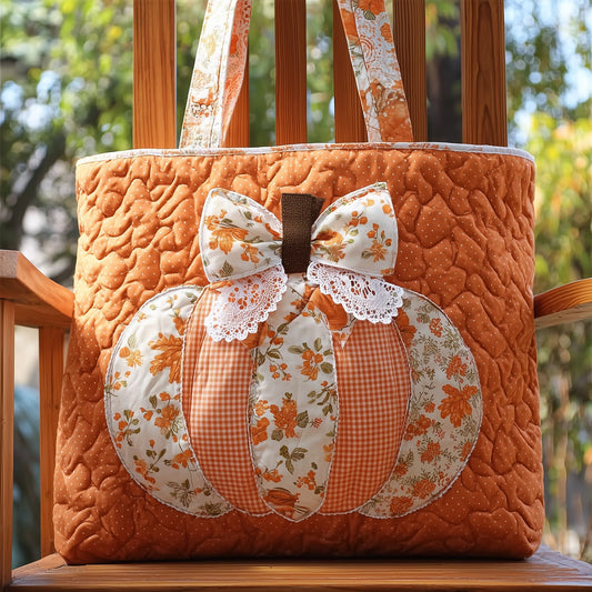 The Lace Pumpkin Quilted Tote 4265