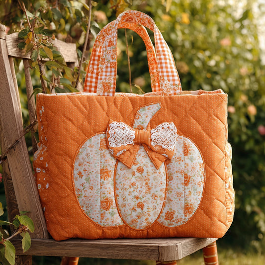 The Lace Pumpkin Quilted Tote 4267
