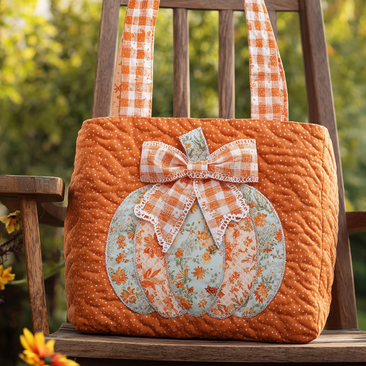 The Lace Pumpkin Quilted Tote 4268