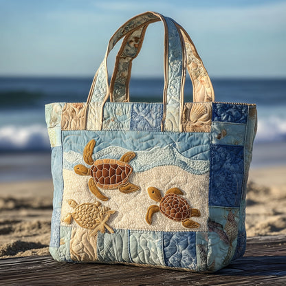 Sea Turtles Ocean Quilted Tote
