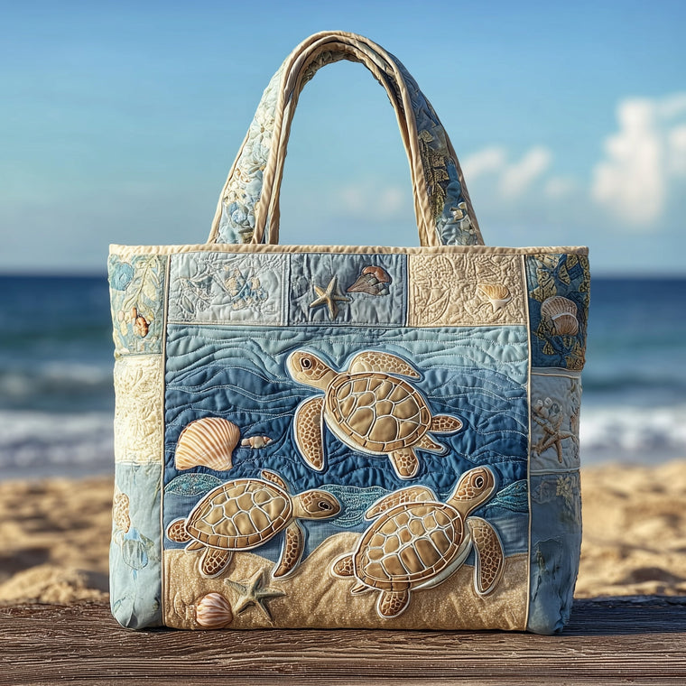 Everyday Coastal Breeze Quilted Tote