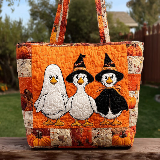The Halloween Goose Quilted Tote