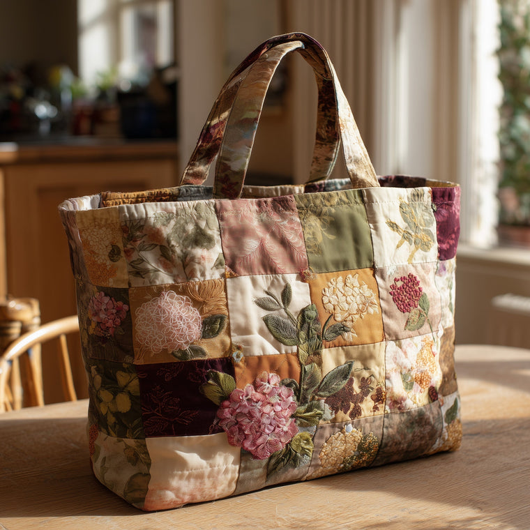 The Vintage Petals Quilted Tote