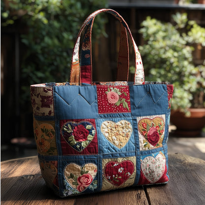 The Heart Floral Quilted Tote