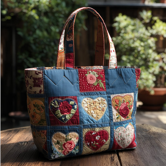 The Heart Floral Quilted Tote