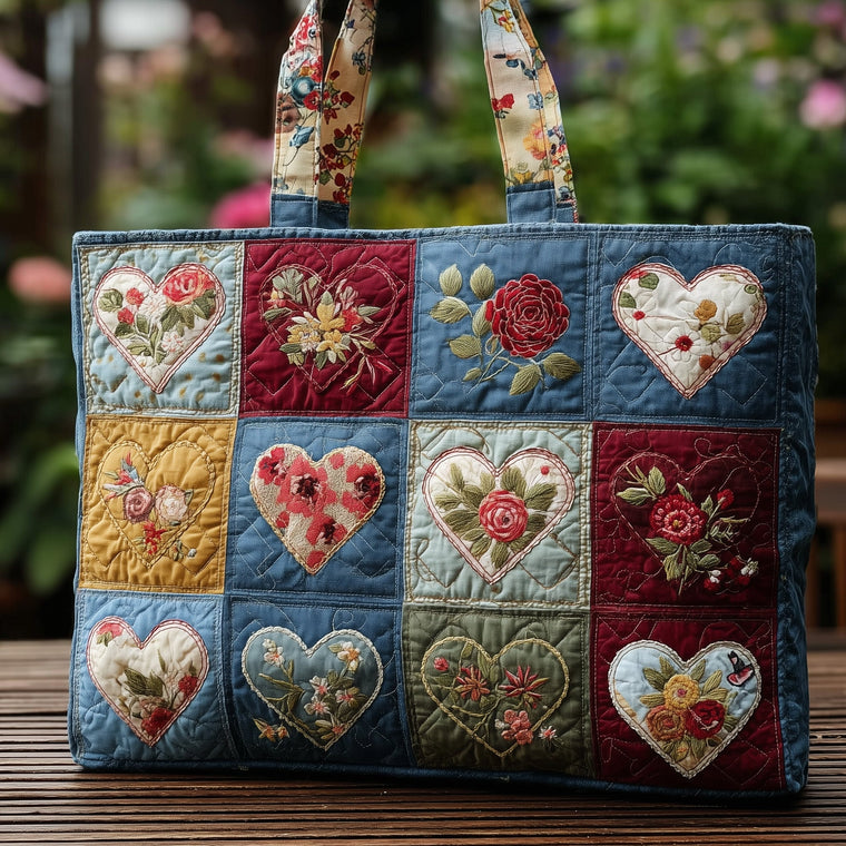 Everyday Flowers Quilted Tote Bag