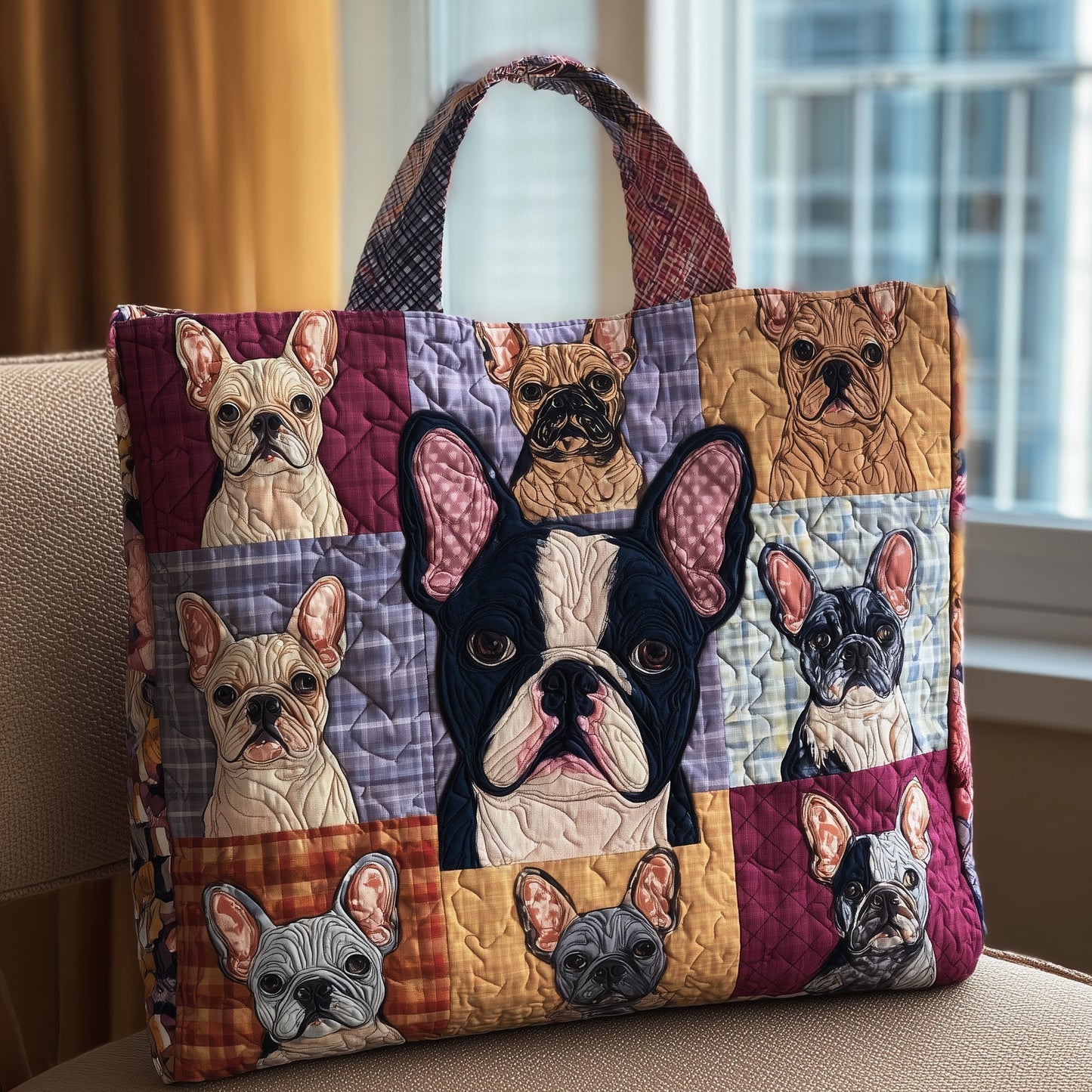 The French Bulldog Quilted Tote 4414