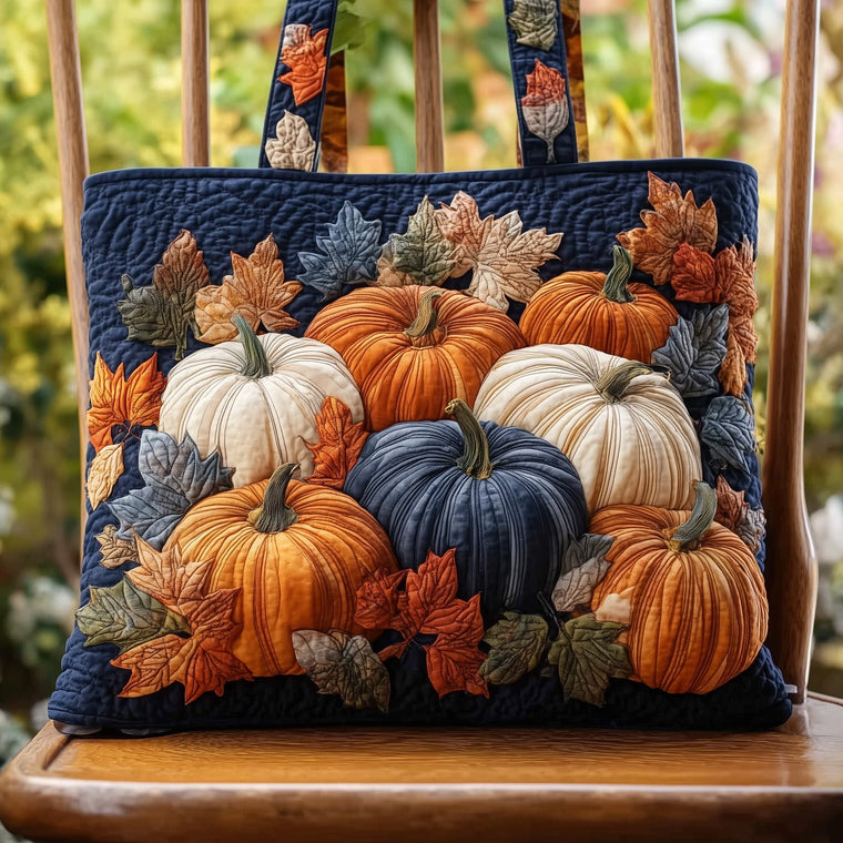 The Autumn Pumpkin Quilted Tote 4447