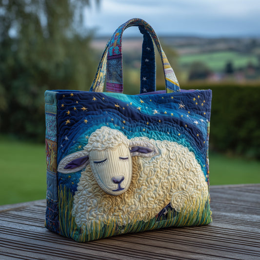 The Serene Sheep Quilted Tote