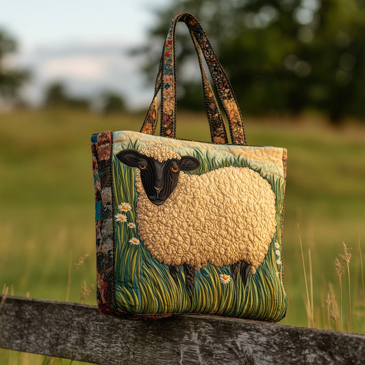 The Sheep Charm Quilted Tote