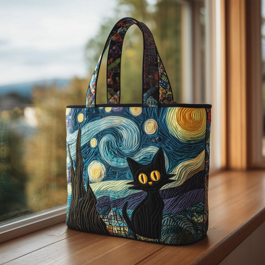 Everyday Starry Night Quilted Tote