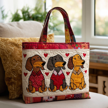 The Dachshund Delight Quilted Tote