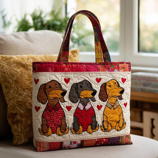 The Dachshund Delight Quilted Tote