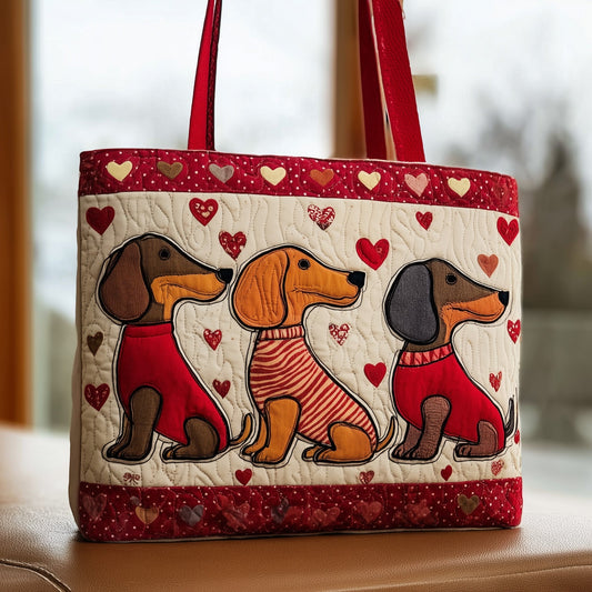 The Dachshund Love Quilted Tote