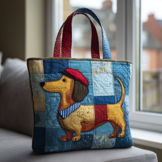 Everyday Dachshund Dog Quilted Tote
