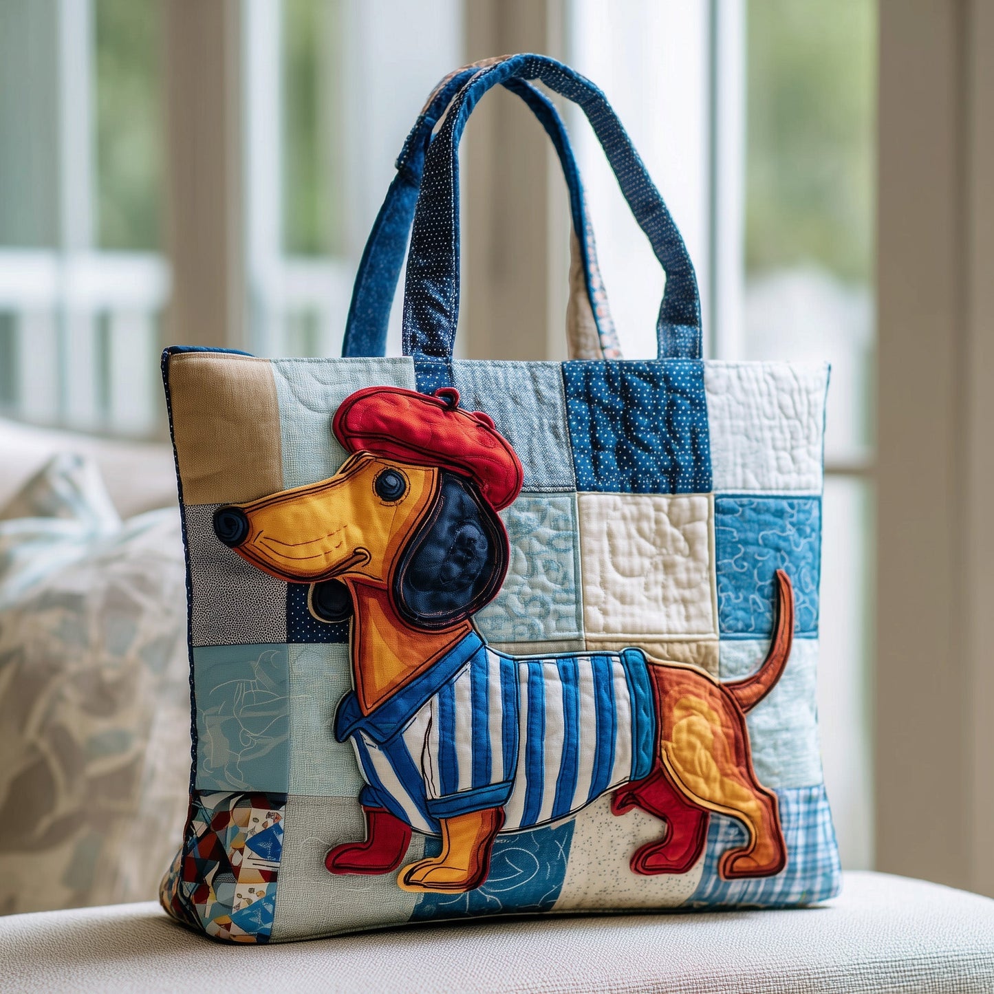 Dachshund Dog Artwork Tote Bag
