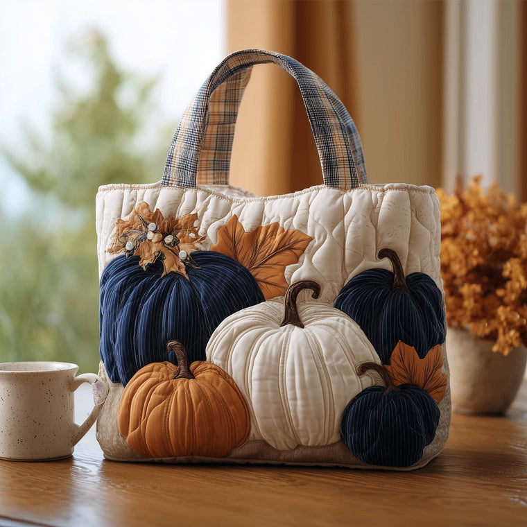 Everyday Pumpkin Quilted Tote Bag
