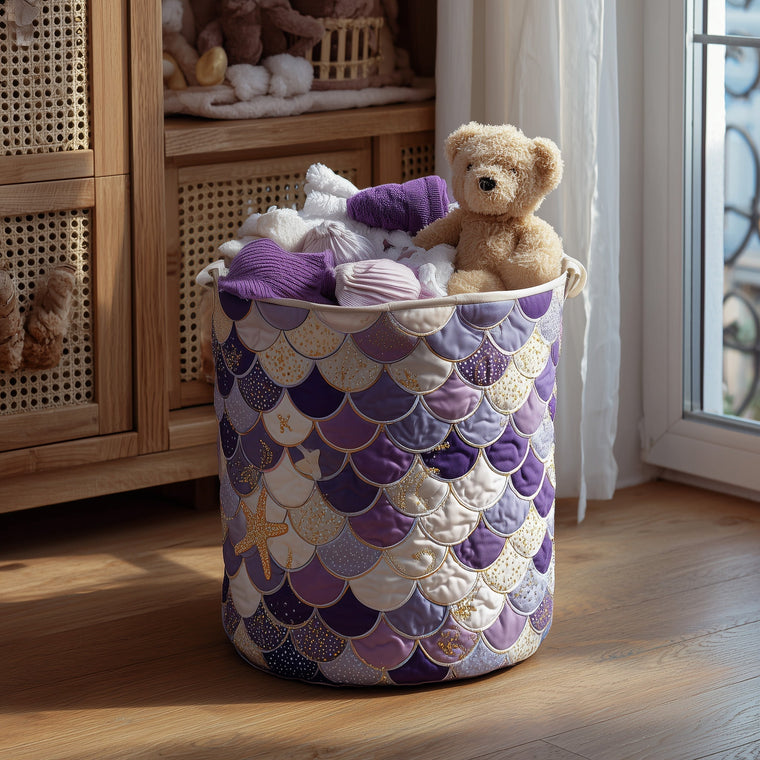 Elegant Mermaid Laundry Quilted Tote
