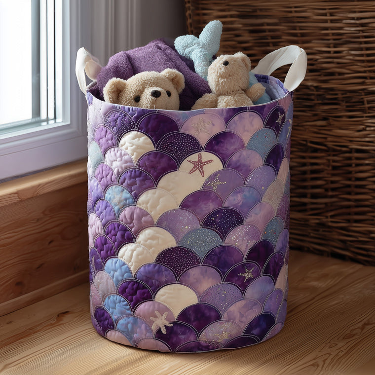 The Elegant Mermaid Quilted Laundry Basket Tote 4690