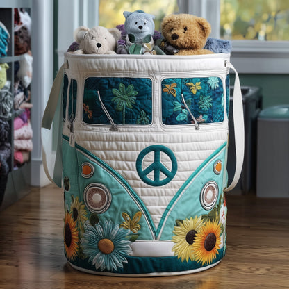 The Hippie Van Quilted Laundry Basket Tote 4692