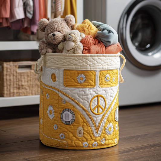 The Hippie Van Quilted Laundry Basket Tote 4693