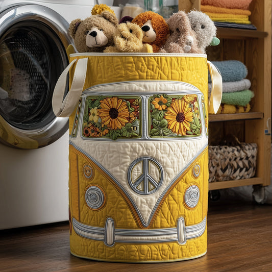 The Hippie Van Quilted Laundry Basket Tote 4694